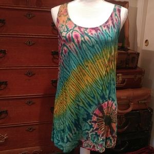 🌸Tie dye cross back tank